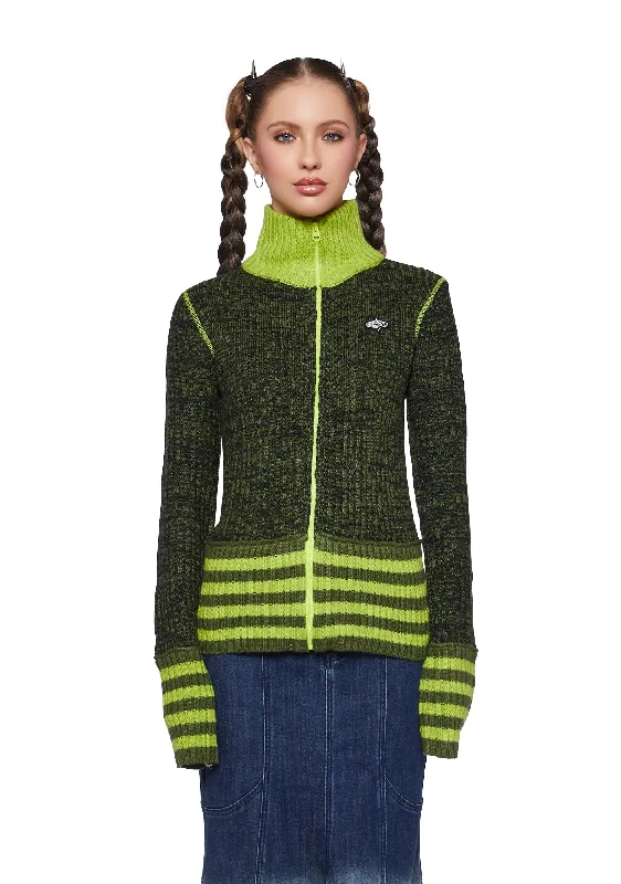 Luxury Fashion Crisis Knit Track Jacket