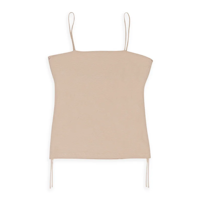 Embrace New Fashion CALLIPYGIAN CINCH CAMI BEIGE TANK