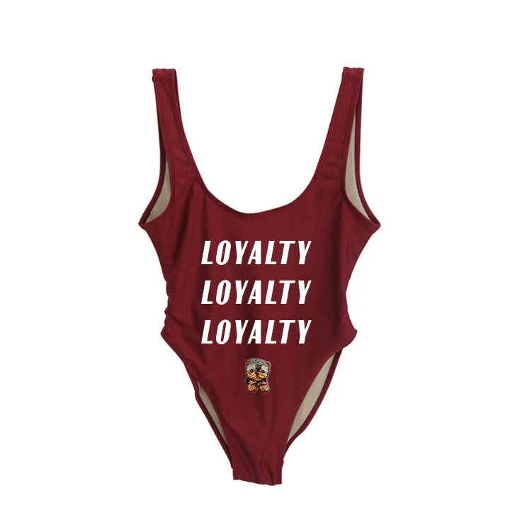 Daily Deals LOYALTY LOYALTY LOYALTY [SWIMSUIT W/ YORKIE DOG PATCH]