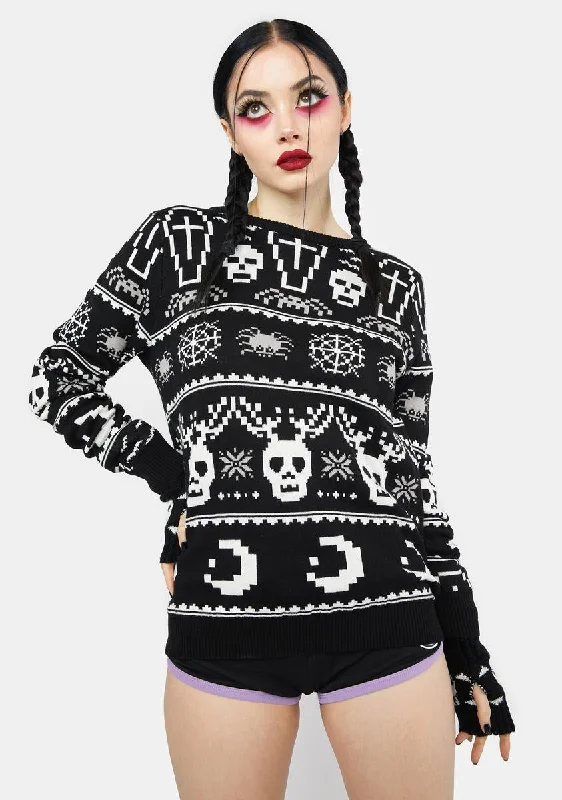 Casual Chic Undead Knit Sweater