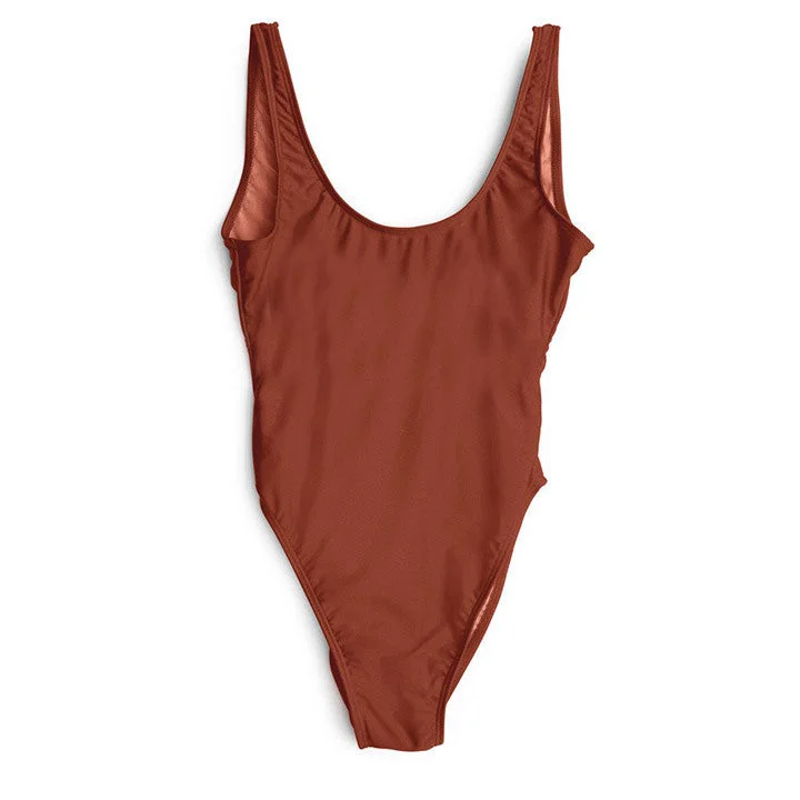 Chic And Edgy BROWN [BLANK SWIMSUIT]