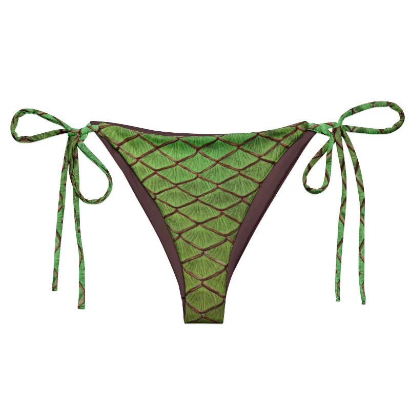 High End Fashion Mirkwood Recycled String Bikini Bottom