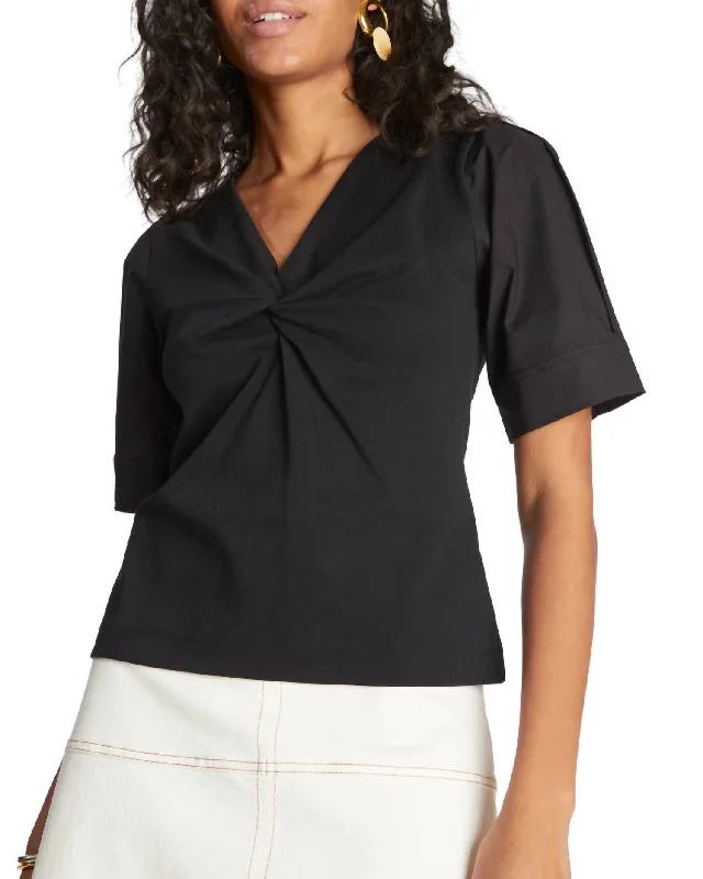 Stylish Looks Blouse Ronelle Twist Front Top In Black