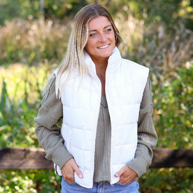 Trend Setting Wardrobe Tulip Hem Quilted Vest