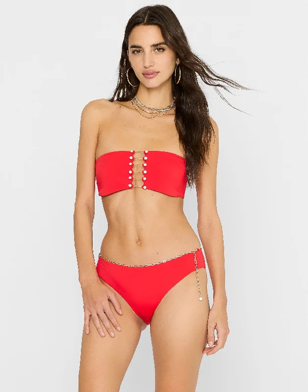 Chic Outfits Noelani Full Bottom - Red