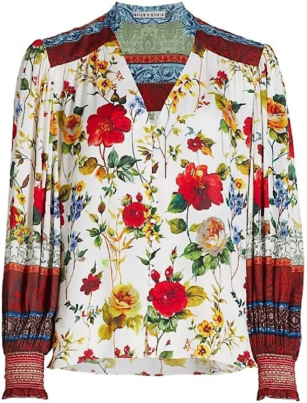 Limited Time Offer Serena Blouse In Multi