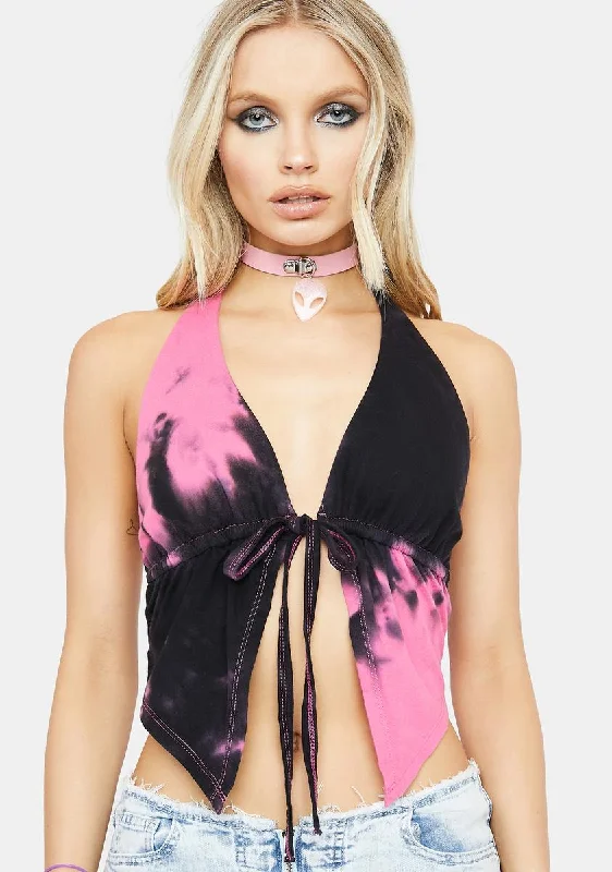 Today Only Just Jealousy Tie Front Crop Top