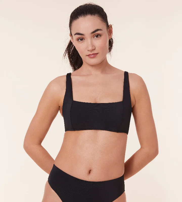 Limited Time Offer The Havana Bikini Top - Flat - Black