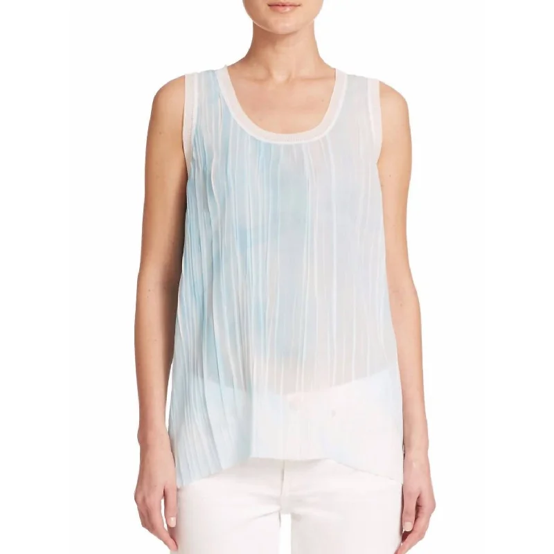 Wardrobe Upgrade Ellison Semi Sheer Sleeveless Blouse In White