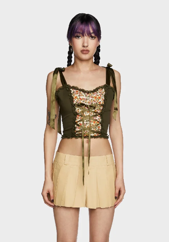 Preppy Style Of The Undergrowth Crop Top