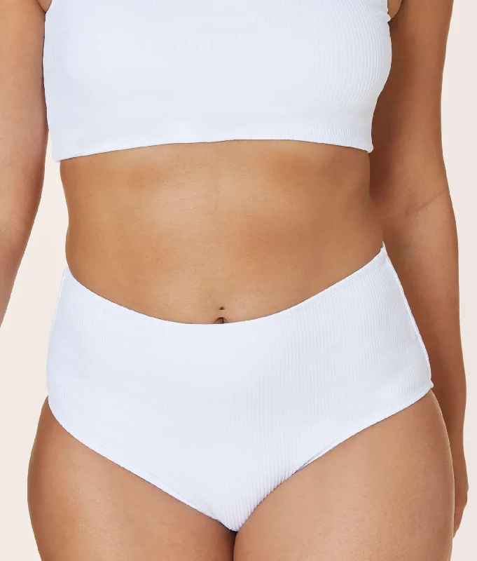 Clearance Sale, All Cheap The High Waist Bikini Bottom - Ribbed - White