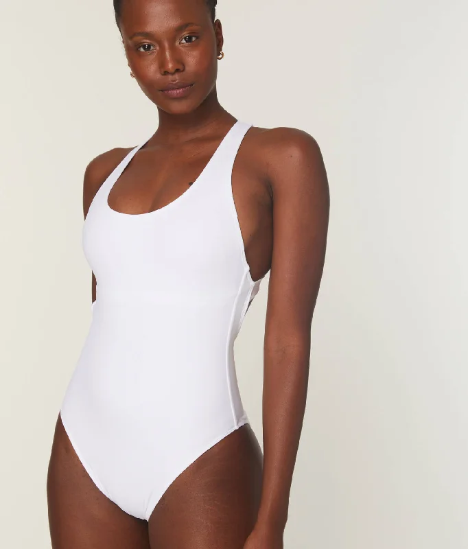 Embrace New Fashion The Tulum One Piece - Eco Nylon - White - Long Torso