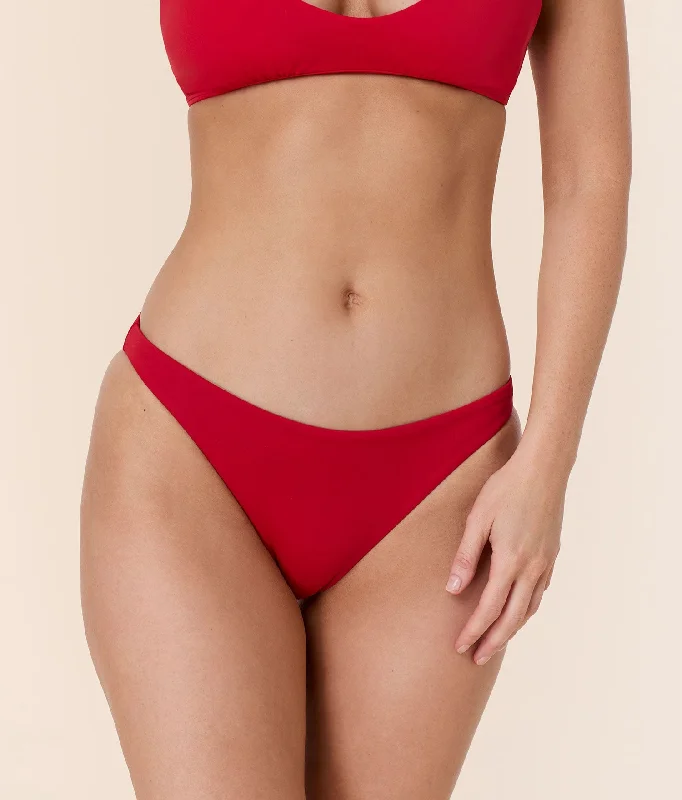 Huge Discounts This Week The Cheeky Bikini Bottom - Flat - Cherry Red