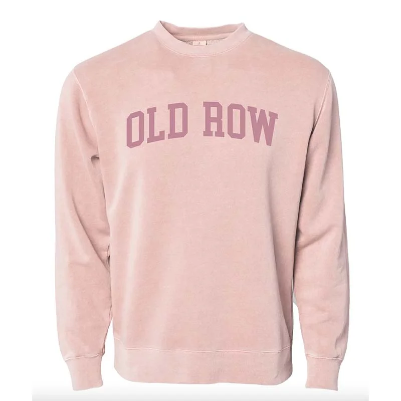 Stylish Statements Old Row Arch Crewneck Sweatshirt in Pink