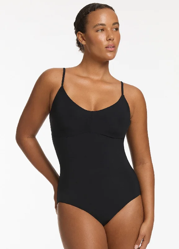 Fashionista Favorites Jetset C_D Tank One Piece - Black