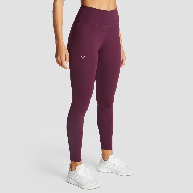 Elegant Styles Infinity Cropped 7/8 Leggings - Burgundy