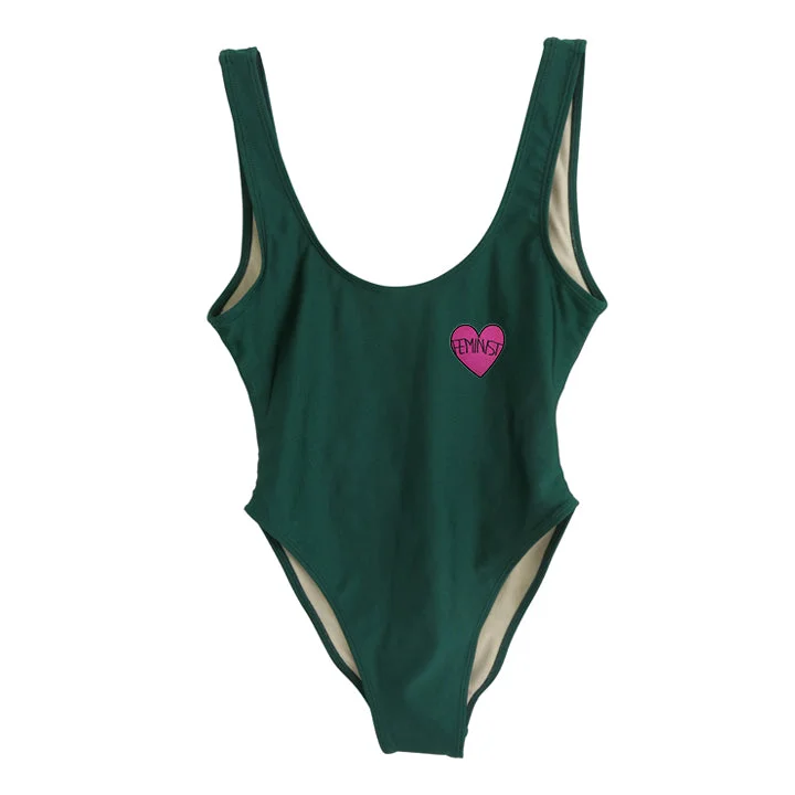 New Styles Just In FEMINIST HEART PATCH [SWIMSUIT]