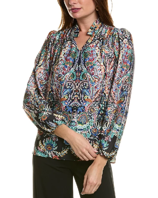 Chic Style, Always In Vogue T Tahari Ruffle Blouse