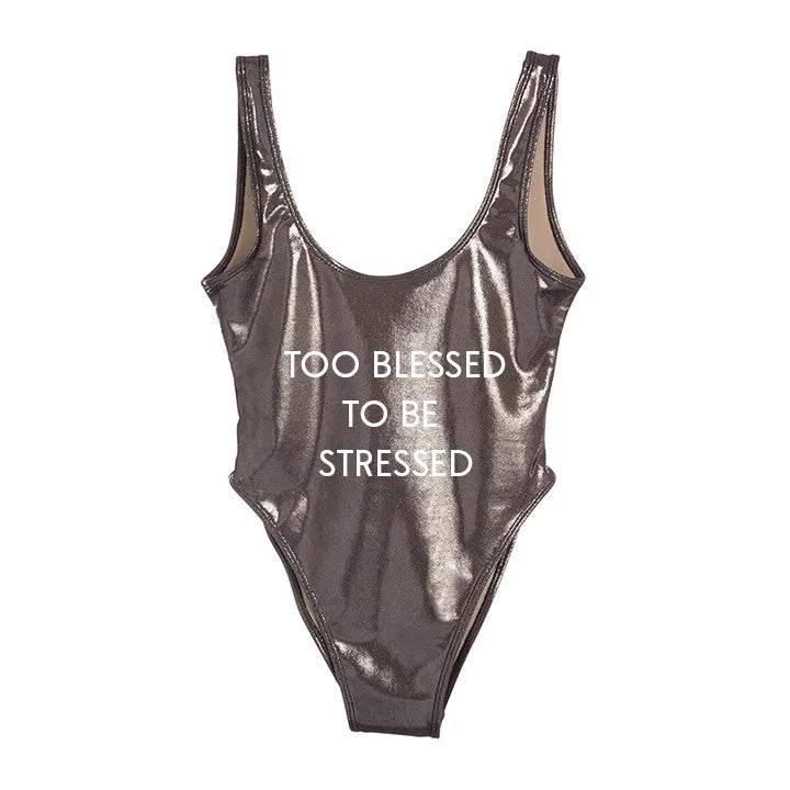 Fashion Frontiers TOO BLESSED TO BE STRESSED [METALLIC SWIMSUIT]