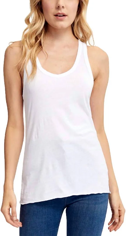 Elevate Your Wardrobe Deep V-Neck Tank In White