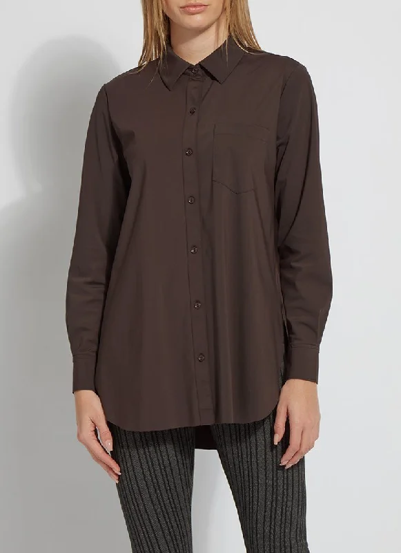 Vintage Fashion Schiffer Button Down - Double Espresso