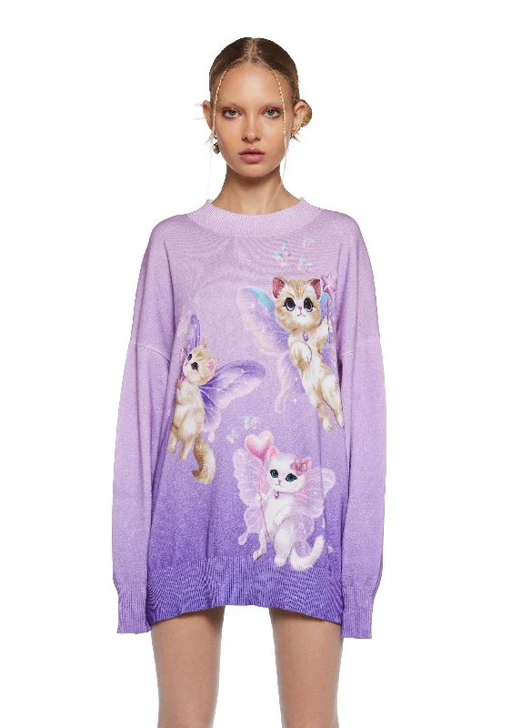 Hollywood Glam Award - Show Style Kitty Fairyland Knit Sweater