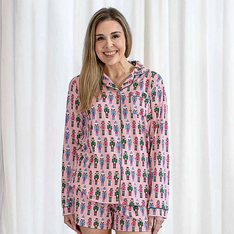 Trend Forward Threads For Her Women's Nutcracker March Long Sleeve Pajama Shirt