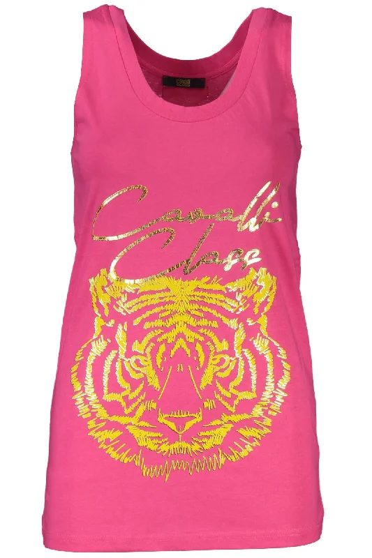 Trend Alert Cavalli Class Elegant  Cotton Tank with Logo Women's Print