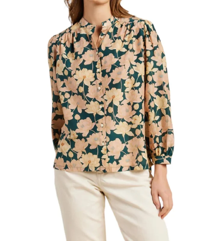 Budget-Friendly Fashion Clara Blouse In Jasper Twilight