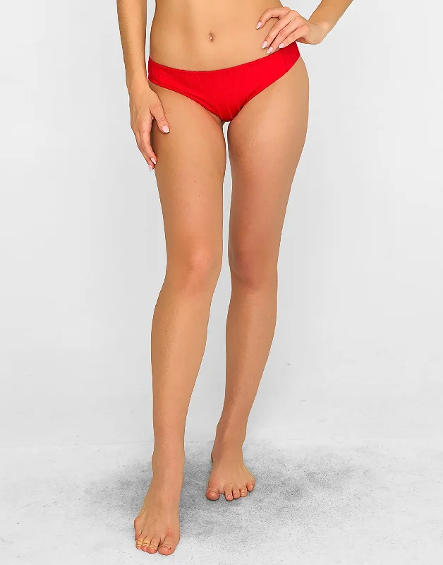 Huge Savings On Parisian Styles Gloria Full Bottom - Red Shiny Wide Rib