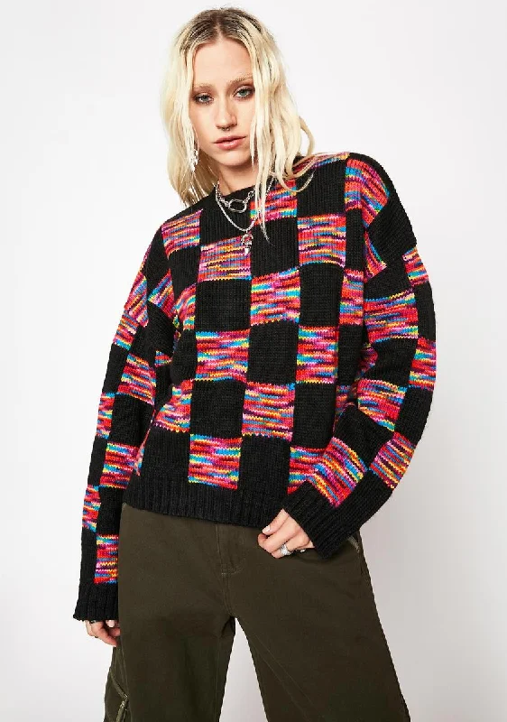 Laid-Back Elegance Mainframe Knit Sweater