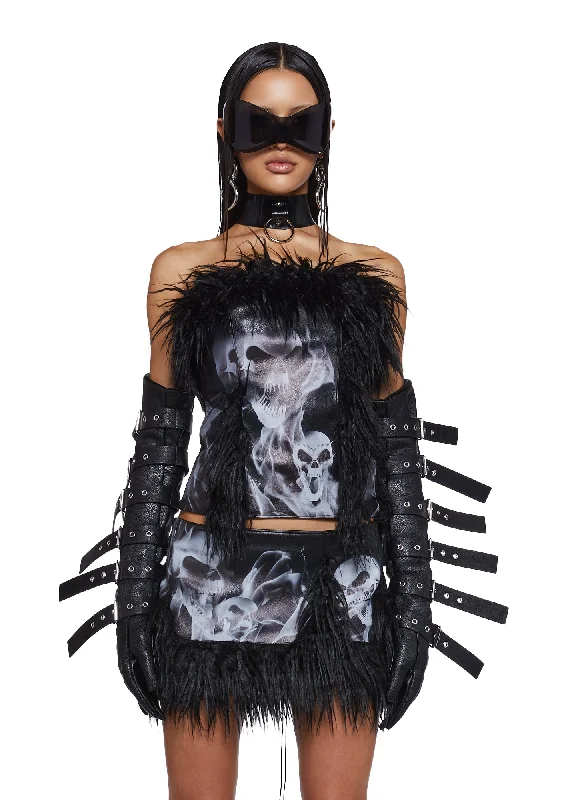 Fashion Forward Outfits Doomsday Faux Fur Corset