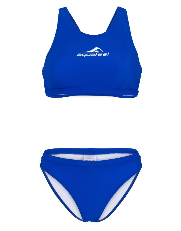 Vibrant Femme Fashion Racerback Bikini Set - Royal Blue