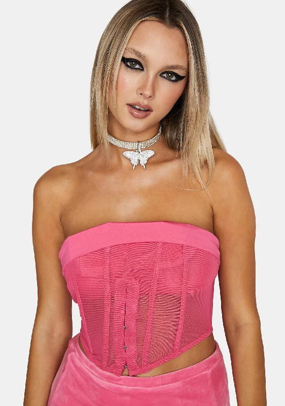 Mega Sales Gimme Attitude Corset Top - Pink