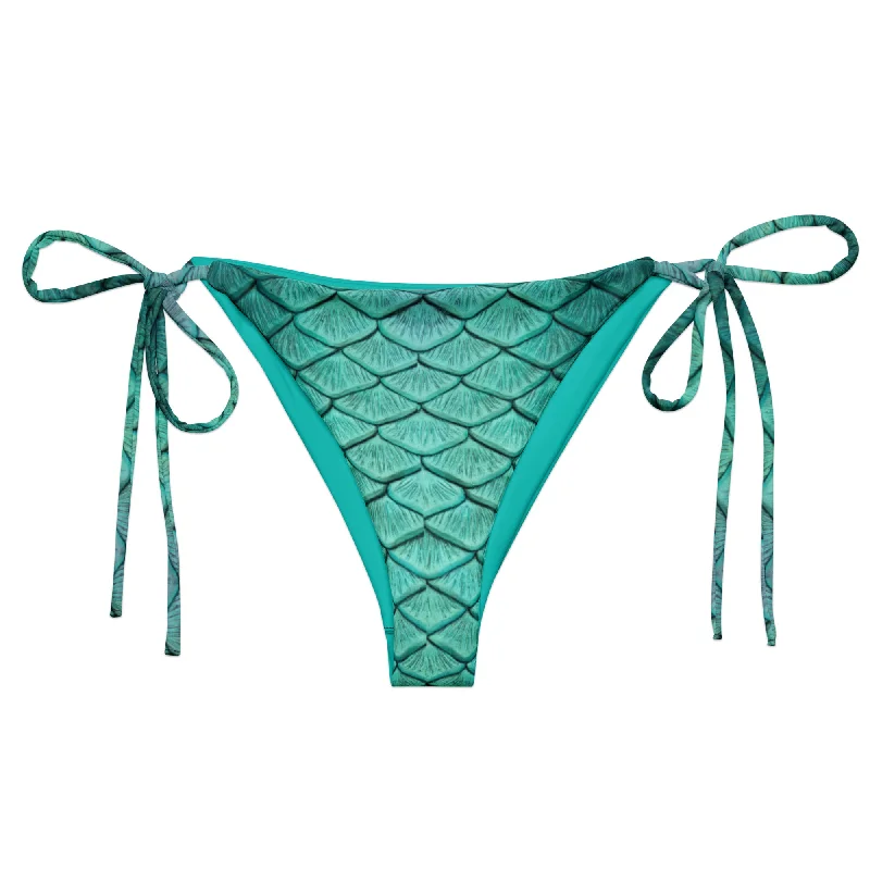 Evening Looks Aqua Fairy Recycled String Bikini Bottom