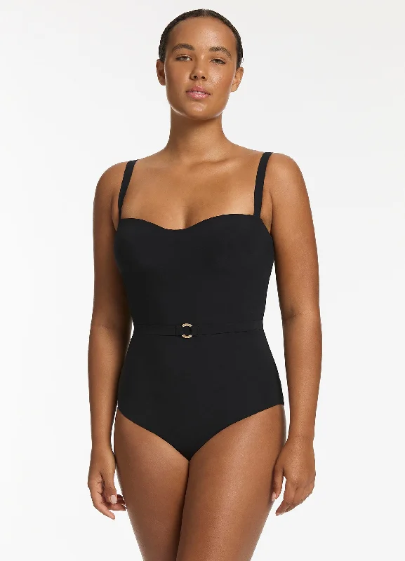 Massive Savings Jetset Infinity Tank One Piece - Black