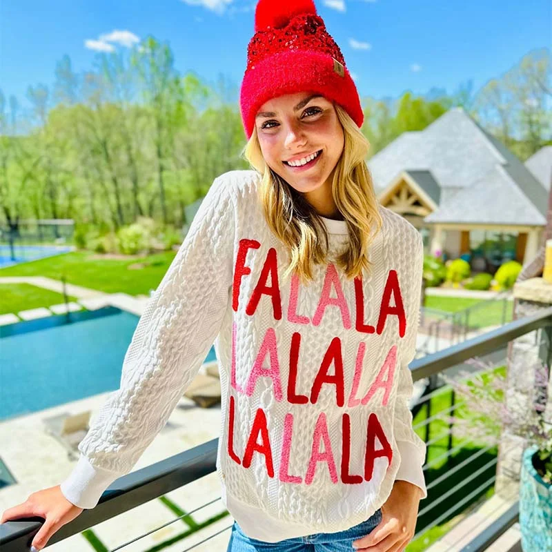 Style Breakthroughs Braided FaLaLa Crewneck Sweater