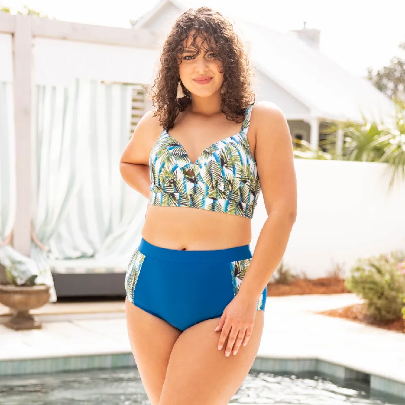 Shop Sale Items You, Me And The Sea Swim Top, Blue Floral