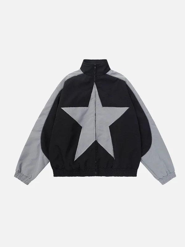 Special Occasion Wear Aelfric Eden Reflective Stripe Star Zipper Jacket