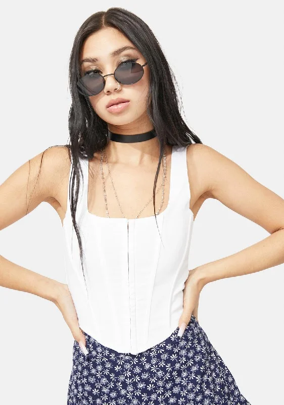 Daily Deals Ivory Down For It Corset Top