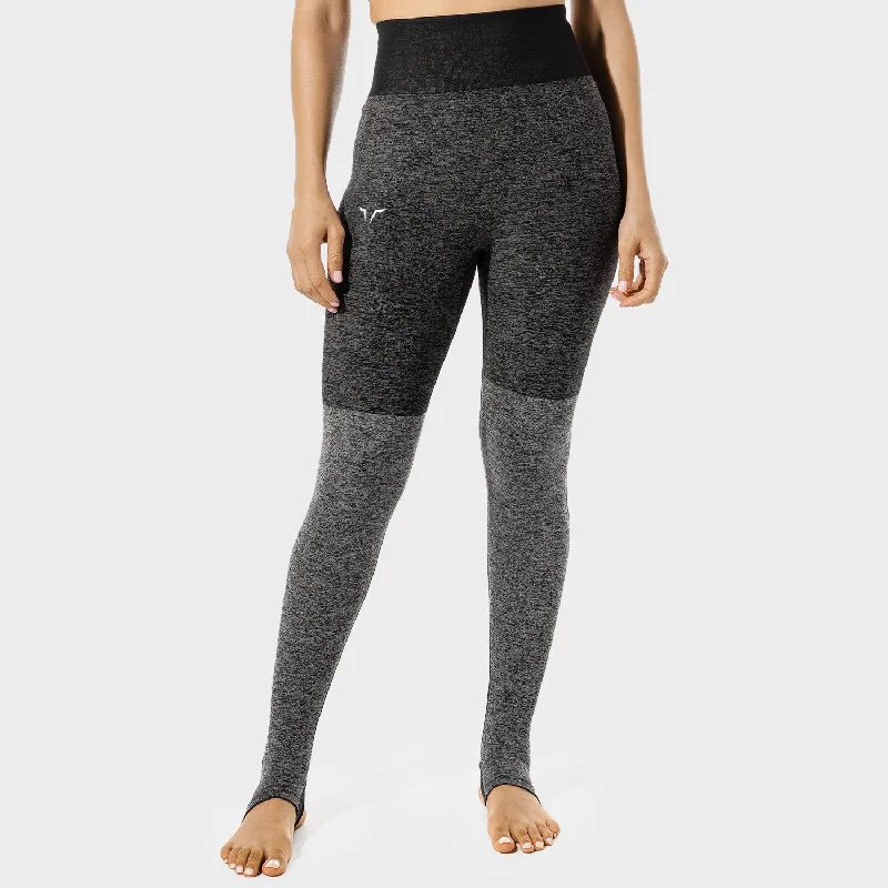 Chic Outfits Women's Fitness - Seamless Leggings - Black Marl