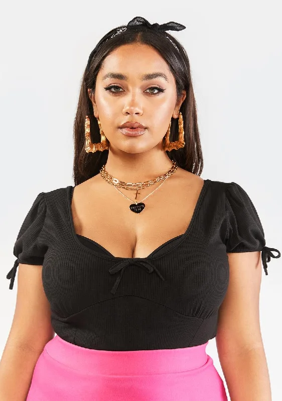 Ethnic Cultural Event Wear Noir Pls Sweeten The Deal Crop Top