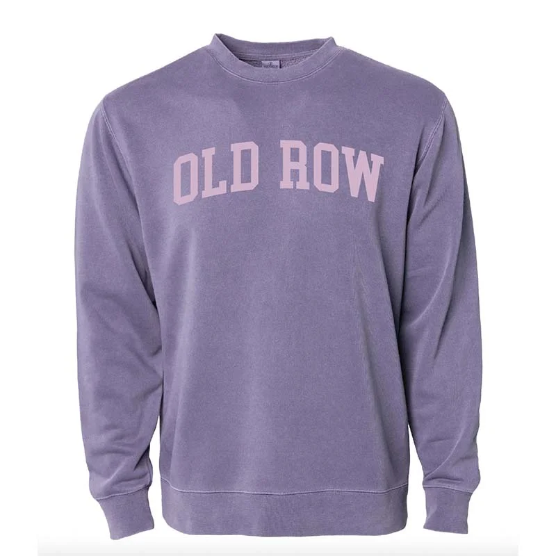 Chic Trends Unveiled Old Row Arch Crewneck Sweatshirt in Plum