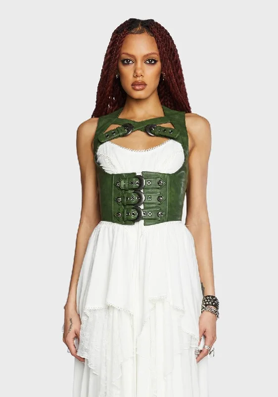 Spring Fashion Tea Leaf Party Underbust Corset