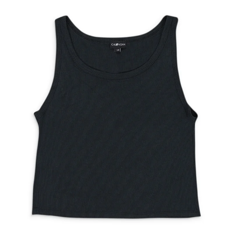 Trendy Threads CALLIPYGIAN RIB BLACK TANK