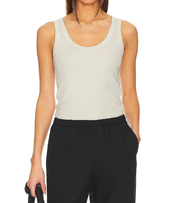 Shop Sale Items Supima Rib Scoop Neck Tank In Mist