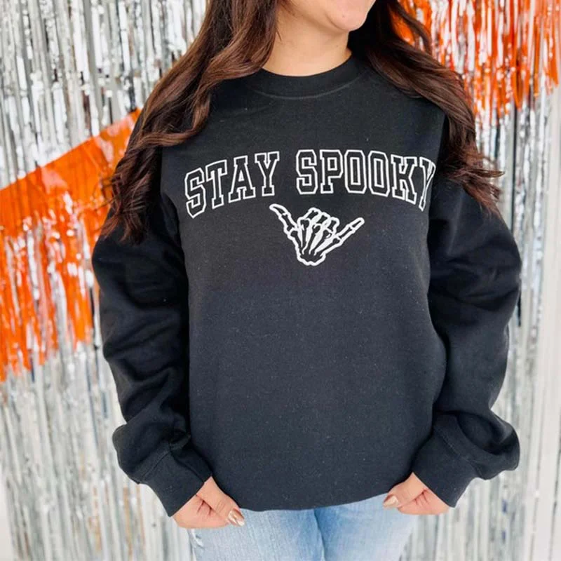 Fashion Deal Stay Spooky Crewneck Sweatshirt