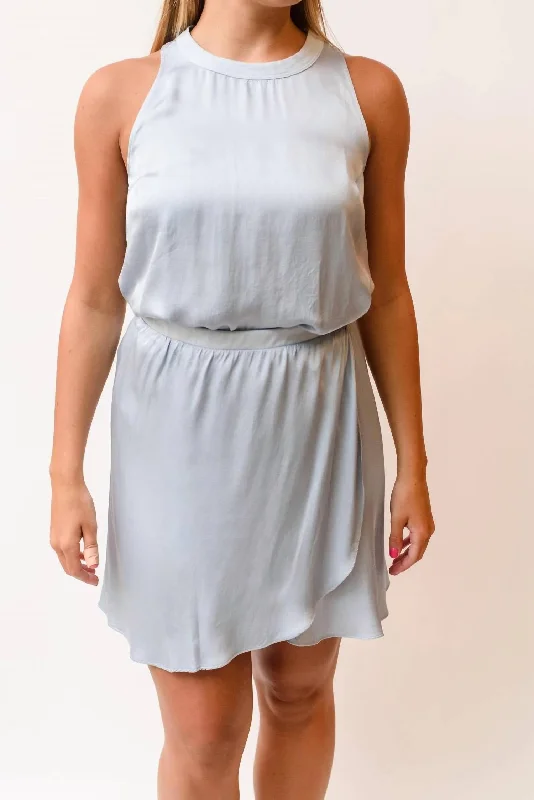 Casual Chic Roxanne Halter Neck Tank In Glass Slipper