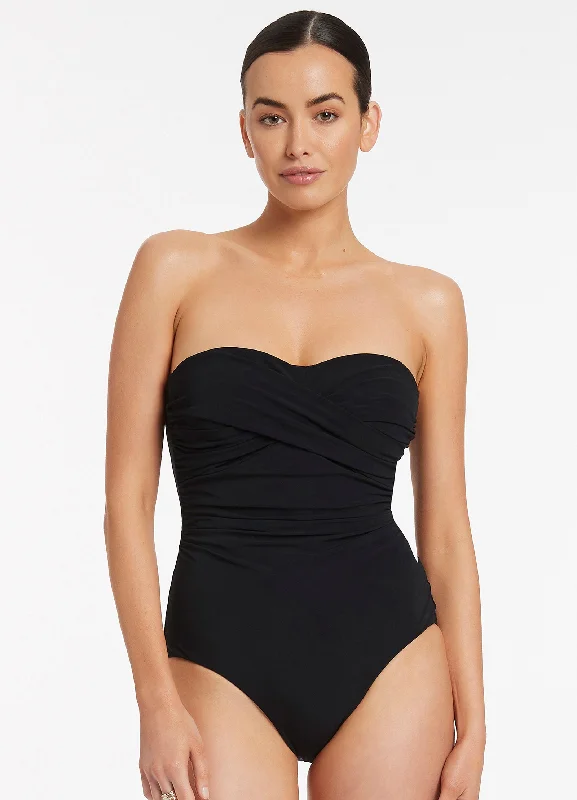 Quick Grab Deals Jetset D-Dd Twist Front One Piece - Black