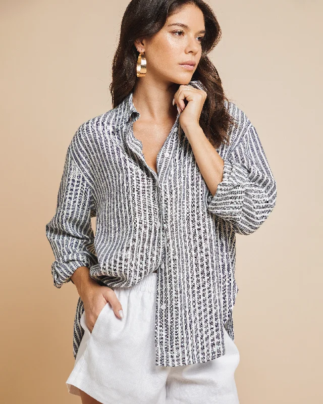 Dive Into Trendy Women's Fashion Billy Oversized Linen Shirt